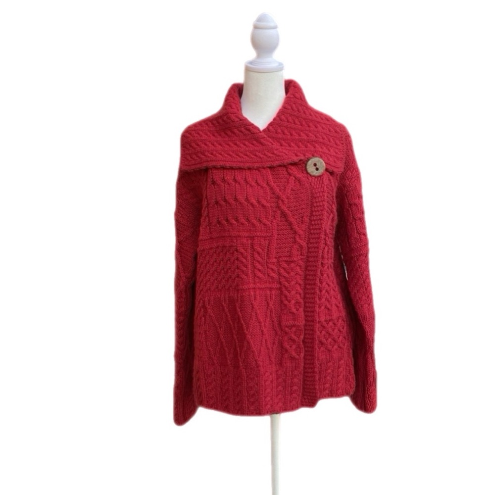 Carraigdonn Maroon Red Wool Sweater Size M